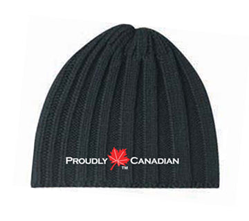 Proudly Canadian Rib Black Toque