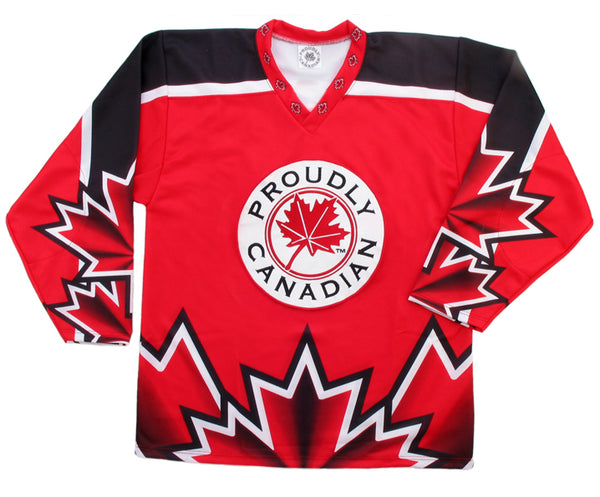 Proudly Canadian Red Hockey Jersey