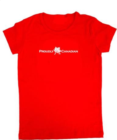 Proudly Canadian Red Baby T-Shirt